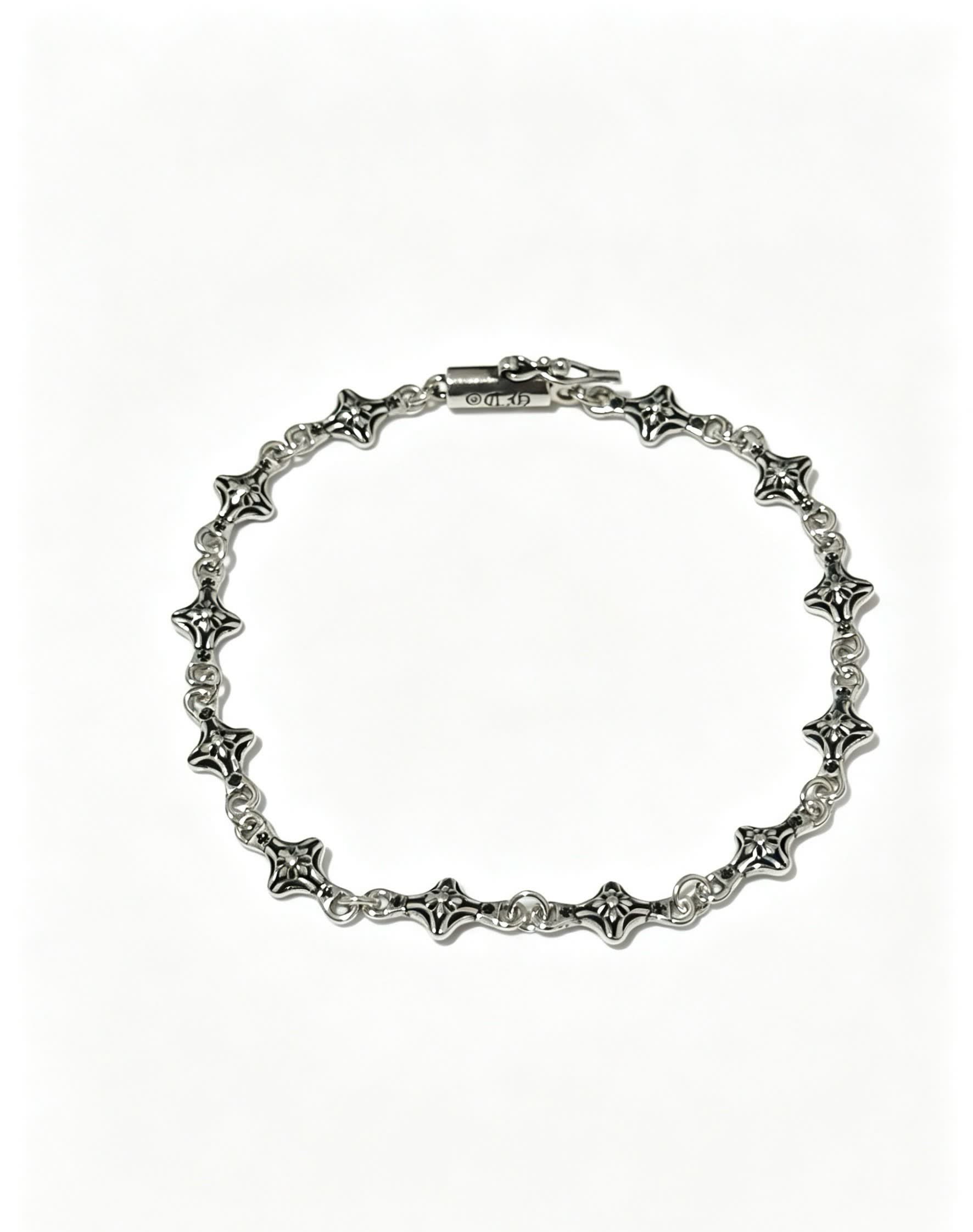 Chrome Hearts Sterling Silver Star Charm Bracelet